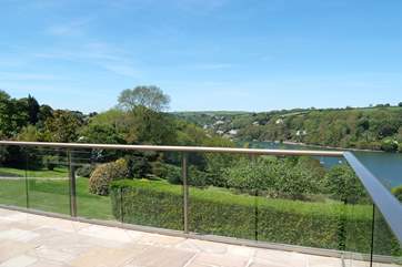 The long terrace has a transparent balcony so the beautiful views are not obscured.