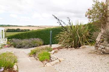 There are also steps here and the slope bends to the right before curling round to the side door of Gate Acre.