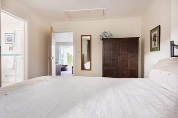 Bedroom 2 is also spacious with plenty of storage that looks out to the front of the house.