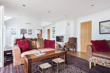 The fabulous sitting-room is a stunning space with amazing views.