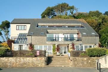 The Cove is a popular bar and bistro, right beside the beach.