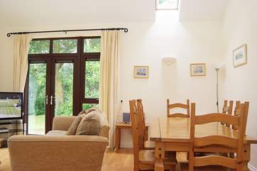 The dining-area is lit by a Velux window above.