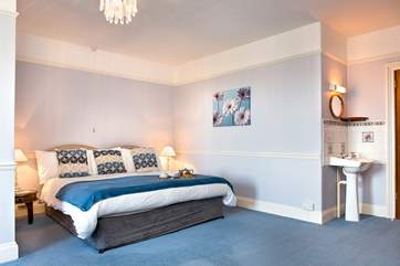 The master bedroom is huge and has a comfy super kingsize bed