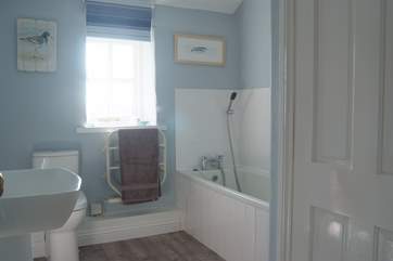 The first floor family bathroom.