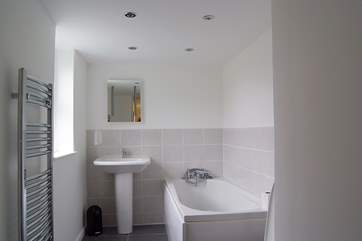The modern bathroom.