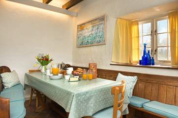 The dining-area in the kitchen.
