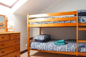 Bedroom 3 has bunk-beds.