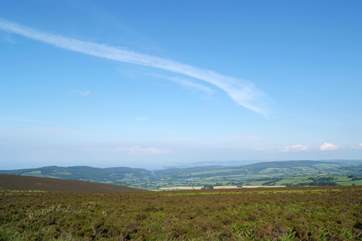 The view from Dunkery Beacon across Exmoor.