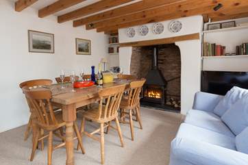 This house has the benefit of two eating areas, an informal one off the kitchen and this separate dining-room.