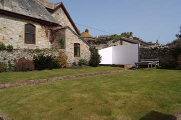 The large enclosed back garden.
