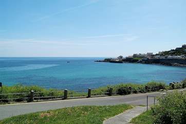 Looking back from the other side of the village towards the harbour.