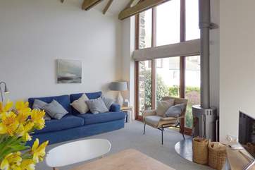 Modern, light and comfortably furnished with a cosy wood-burner for those cooler evenings.