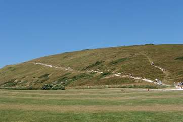 For the fit - the stretch of coastal path that leads up to the spectacular Durdle Door.