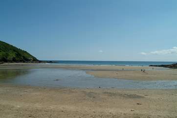 Porthluney beach is a short drive away, with a beachside car park and beach cafe.