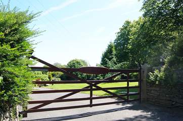The entrance to Trevithick Park from the little access lane.