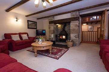 Loads of space for everyone in the sitting-room.