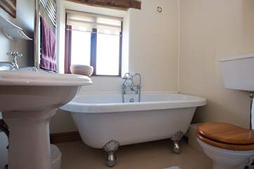 The family bathroom (there is also a shower-room downstairs).