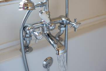 A hand-held shower is great after days on the beach.