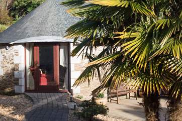 The roundhouse houses the sitting-room.