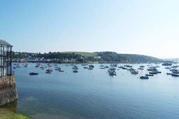 The view from the apartment across the water to Flushing and the Roseland peninsula.