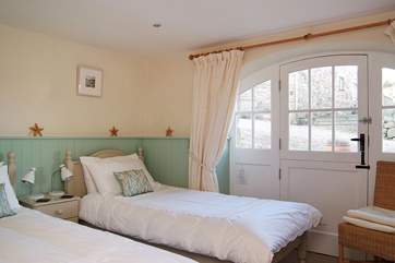 The twin bedroom is also on the ground floor (Bedroom 2).