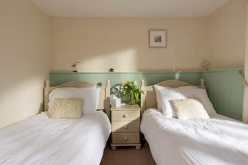 The twin bedroom is also on the ground floor (Bedroom 2).