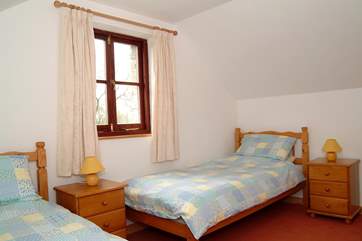 Bedroom 3 (first floor) has twin beds and an adjoining cloakroom.