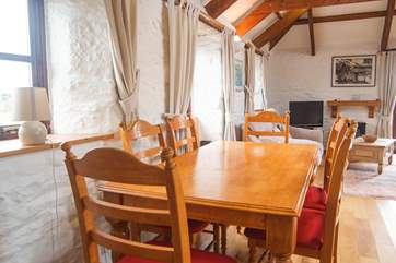 A big dining-table for family meals.