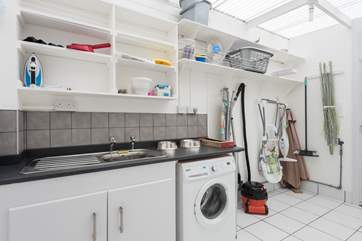 The utility-room in this well-equipped house.