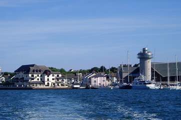 Looking towards Harbour House and the Maritime Museum from the water.