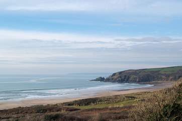 Walk the coast path towards Marazion and Penzance in one direction and Porthleven in the other.