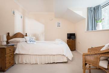 Up a few steps into the master bedroom (Bedroom 2)