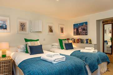 Bedroom 1 is very comfortable and has lovely throws and lots of cushions!