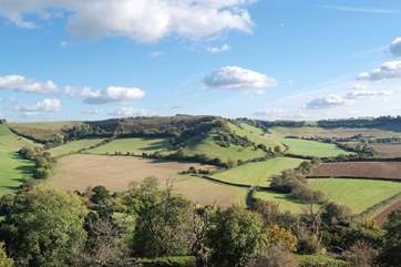 The south Somerset countryside is beautifully unspoilt. This is the Cadbury Iron Age ring.