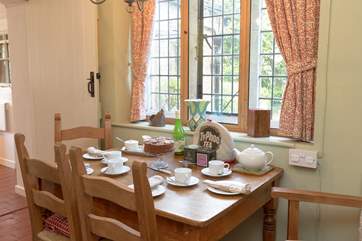 The table is always set out for you on arrival.