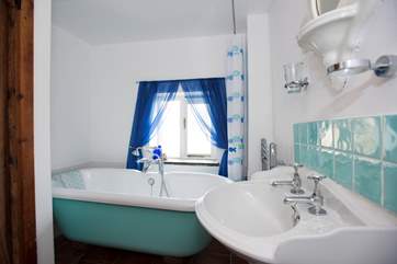 The bathroom.