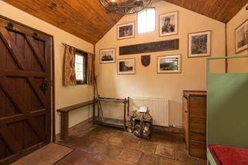 This additional space is so useful, especially after a bracing walk on Exmoor out of season in wild weather.
