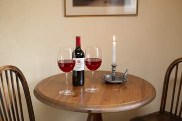 Enjoy a glass of wine or two with supper.
