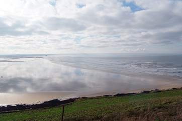 An atmospheric view over Saunton Sands.