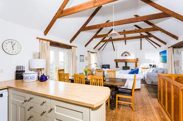 This social space is great for a group of friends or family.