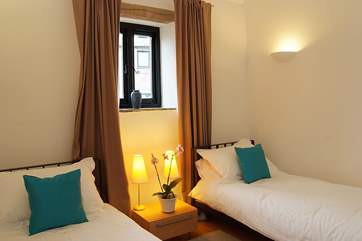 The twin bedroom is lovely.