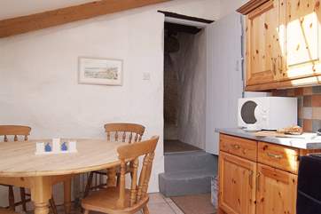 The kitchen/diner has views to the sea.