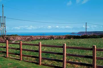 The sea in the distance.