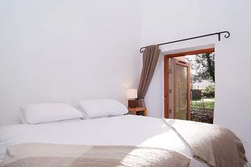 Another view of the downstairs bedroom.
