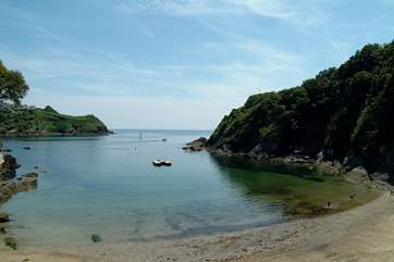 Readymoney Cove, the sandy beach at Fowey.