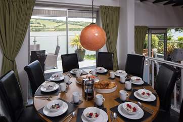 Even the dining-table has a view.