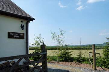 There are lovely country views from the garden.