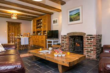 The wood-burner is a real treat after a bracing day exploring the surrounding countryside.
