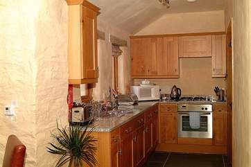 The well planned kitchen-area.