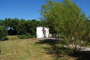 There is plenty of room for everyone around the barbecue.